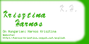 krisztina harnos business card